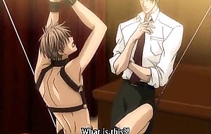 Young hentai guy gets tied up and srewed up