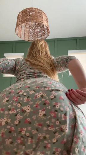 Amateur with big tits and ass exposes herself