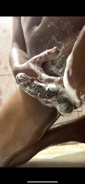 Hungry Indian Black Thick Dick Waiting to Fuck His Girlfriend Gets Horny While Bathing