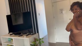 Black Maid with Huge Natural Tits Seduces White Boss to Impregnate Her