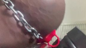 black mature muscle butt slut vibrating toy cum