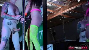 Dirty stripper Sofie Marie gets nailed by a horny&#x1F975; client at a strip club.