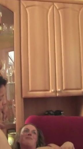 Orgy action with sexy mature chicks with big asses