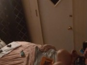 Milf smoking in hoody night dress