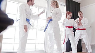 Swapping Martial Arts Muff - Luna Light and Ashley Red