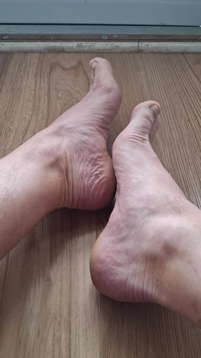 Showing off my bare feet