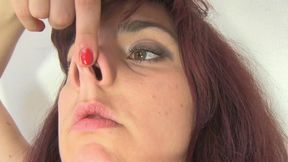 Extreme nose pinching for Laura (1st PART)