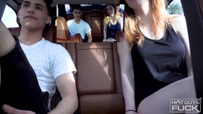 Huge Titty Slut Fucks Jock in Car Garage After Gym