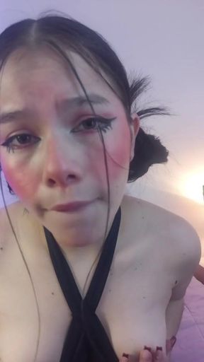 Ahegao with Saliva
