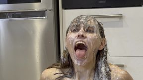 hilarious cum bukkake (fake homemade cum)
