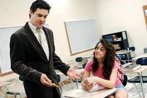 Nikki Anne fucking in the classroom with her petite