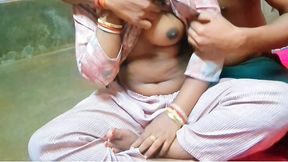 Desi Indian Village Bhabhi Show Boobs with Lover