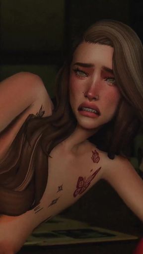 Taking my step-daughter's slutty bestfriend on the desk - The sims 4   Clip 1