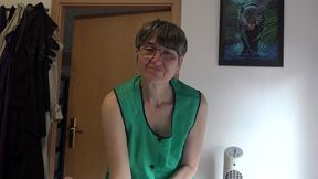 handjob in green apron