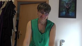 handjob in green apron