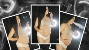 Pregnant Glow: Maternity Chic Smoking Aesthetic
