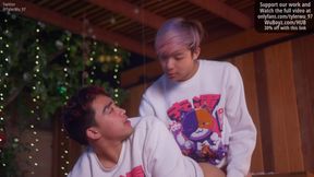 Asian Husbands Couple Fuck Outdoors By The Campfire - Tyler Wu