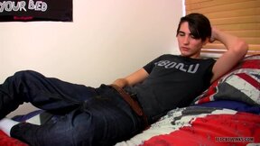 TeachTwinks: Twink Kyle Dickson Strokes His Own Throbbing Big Uncut Cock
