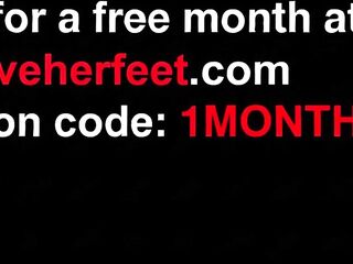 JOI Foot Tease With Golden-haired Dominatrix-bitch Lula Stocch