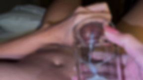 Trans Stroking Her Meaty Cock