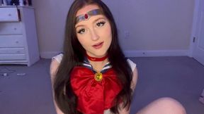 Sailor Moon self worship and pussy play