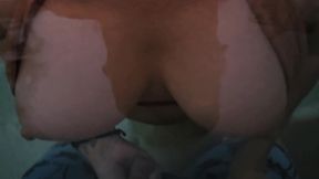 Bit Titty Wife Giving Husband a Handjob