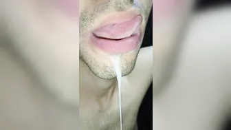 Twink Swallows Cum in Close-Up Blowjob and Rimming Session