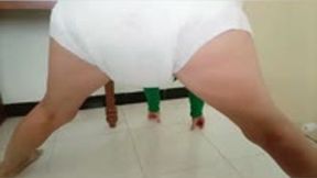 All day long in a diaper