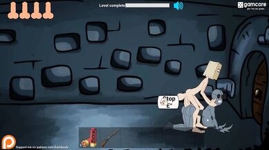 Fucker Man's Big Tits cartoon cumshot session
