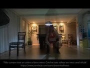 Striptease at the billiard table - Hot brazilian striper hot ass