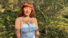 HOME WRECKER TAKES A WALK IN THE WOODS AND GETS HARD FUCK WITH HUGE CUMSHOT ON TITS