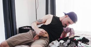 Tattooed dude is banging the submissive pervert raw