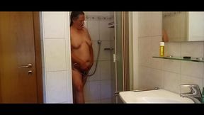 Wet and Curvy German Mature MILF Shower Scene