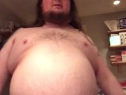 370 lb gainer belly play after 9,000+ calorie day