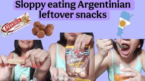 ASMR Loud eating Argentinian snacks