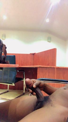 Black Cock Lonely Office Masturbate