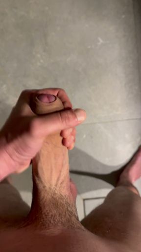 Fat cock cums in the shower