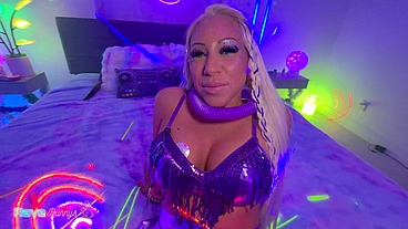 Platinum Braided Pamela Worships Brian Omally's Cock On Her Knees!