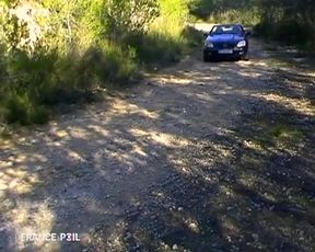 Hot Young Brunette Gives Hitchhiker a Special Ride