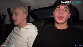 INSANE Best Friends Start Fucking in the Car and Finish in the Elevator  Almost Got Caught