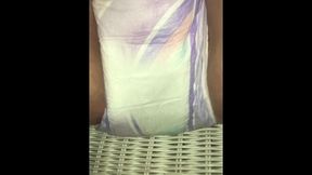 Wifey fills diaper til it leaks during tropical storm Ian