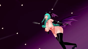 Morrigan Aensland Nude Dance and Sex Hentai Darkstalkers Mmd 3D Clear Blue Hair