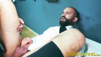 Bruno Max rides Sir Peter's hard cock in suits