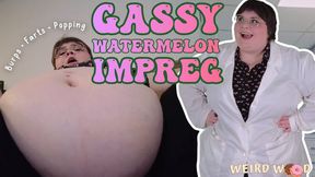 BBW Scientist's Gassy Watermelon Impregnation (Belly Expansion, Burping, Farting, And Popping!) - MP4 copy