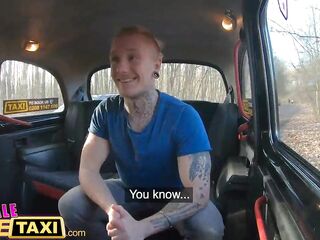 Female Fake Taxi Hawt mother I'd like to fuck in ebony suspenders convinces him to cheat on his fiance