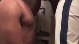 Two black prisoners fucked by a huge white cock in prison