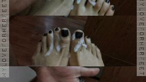 A Much Younger Loren Love: Vol 5 - Loren Love Takes A Cum Load on Her Cute Toes and Short Black Nails