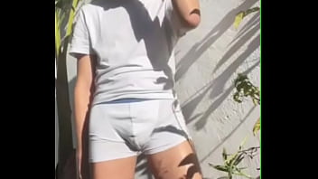 truth or dare : twink self-pissing - peeing in white undies