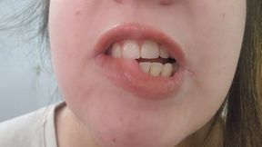 Seductive Lip Play – Abby's Intimate Close-Up Date