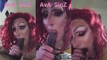 AvA SinZ deepthroating giant 12 inch black Thug